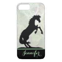 Heart Horses V (green misty fractal)