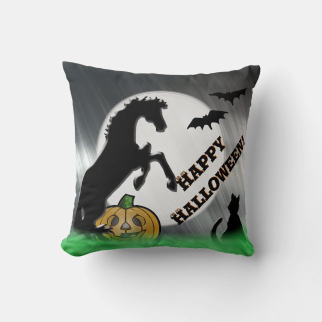 Heart Horses V Halloween Cushion (Front)