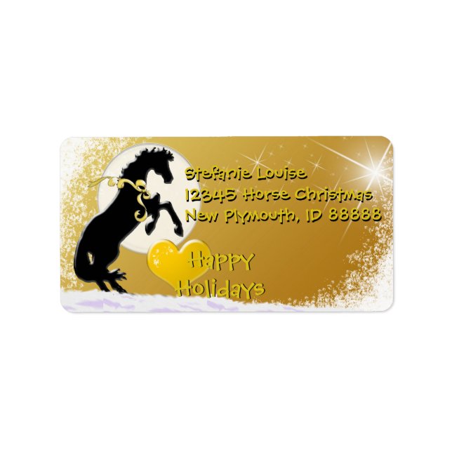 Heart Horses V Holiday (Golden Stars) Label (Front)