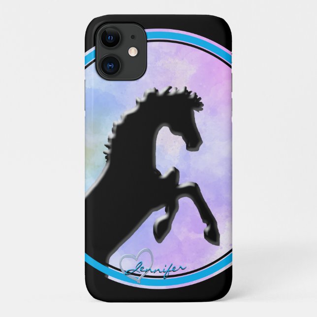 Heart Horses V Pastel (blue) Case-Mate iPhone Case (Back)