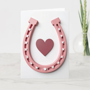 Heart Horseshoe Pattern Card