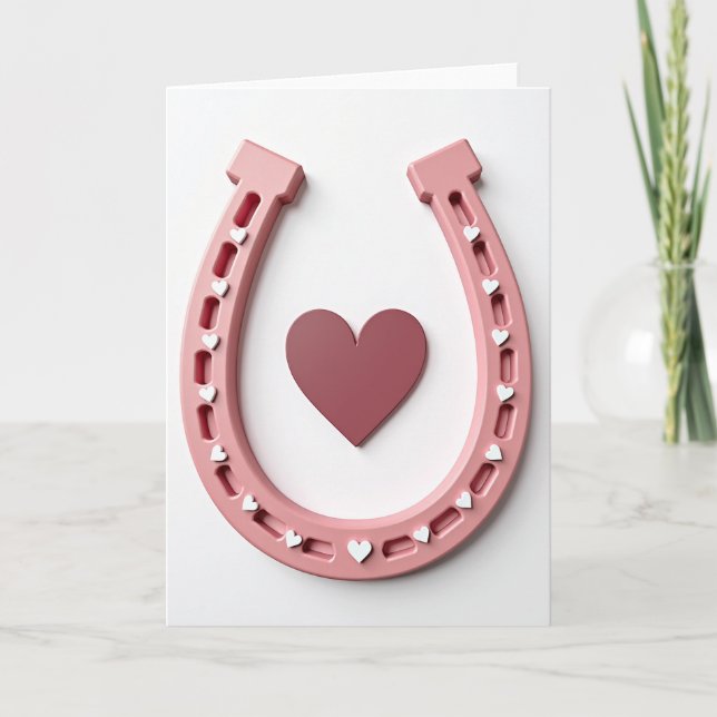Heart Horseshoe Pattern Card (Front)