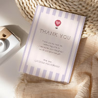 Heart Hot Air Balloon Pastel Purple Baby Shower