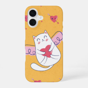 Heart Hug Kitty Purrfect Valentine iPhone 16 Case