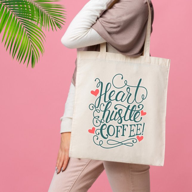 Heart, Hustle, Coffee Tote Bag (Creator Uploaded)