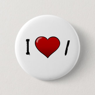 heart, I, / 6 Cm Round Badge