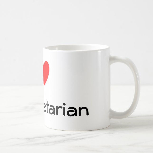 Heart, I, My Vegetarian Coffee Mug (Right)