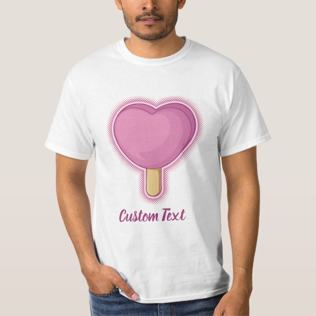 Heart Ice Cream Stick T-Shirt (Front)