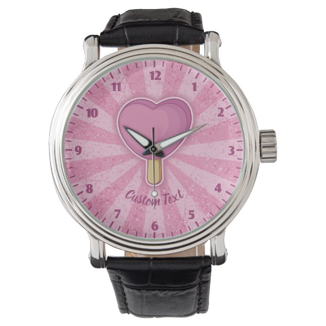 Heart Ice Cream Stick Watch (Front)