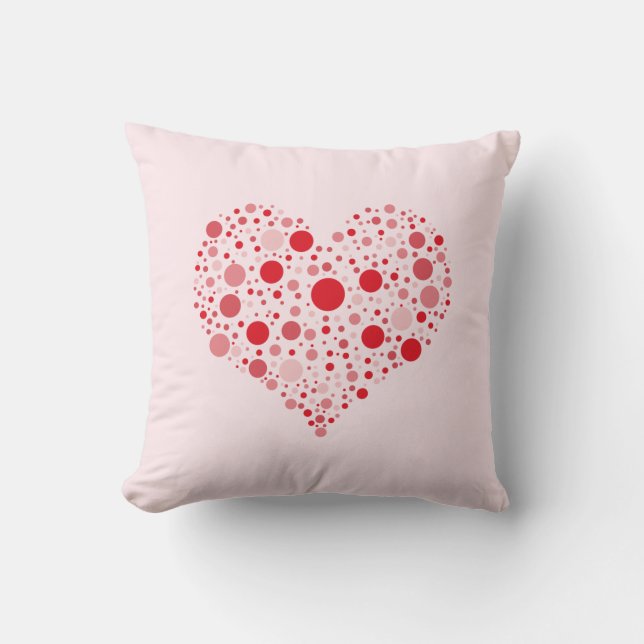 Heart In Dots Cushion (Front)