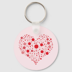 Heart In Dots Key Ring