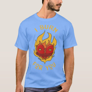 Heart In Flames Badge Vintage Tattoo Art T-Shirt