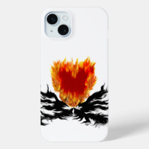 Heart in Flames iPhone 15 Mini Case
