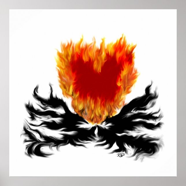 Heart in Flames Poster (Front)