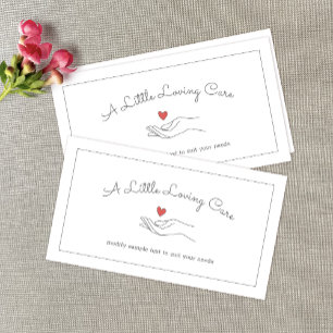 Heart in Hand Elderly Disabled Caregiver Business Card