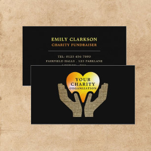 Heart in Hands, Charity Organization, Organizer Business Card
