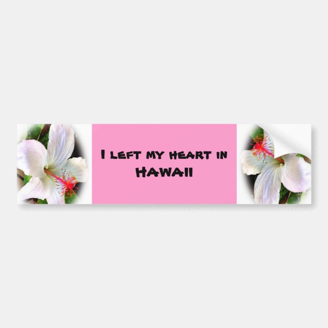 Heart in Hawaii bumper sticker (Front)