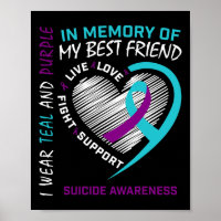 Heart In Memory Of Best Friend Suicide Awareness P