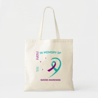Heart In Memory Of Brother Awareness Prevention Tote Bag