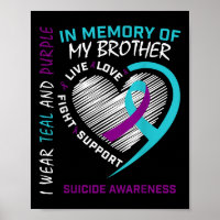 Heart In Memory Of My Brother Suicide Awareness Pr