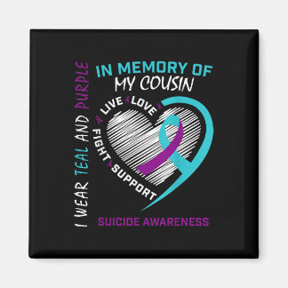 Heart In Memory Of My Cousin Suicide Awareness Pre Magnet