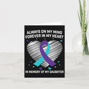 Heart In Memory Of My Daughter Suicide Awareness P Card