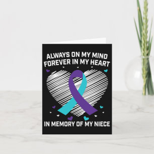Heart In Memory Of My Niece Suicide Awareness Prev Card