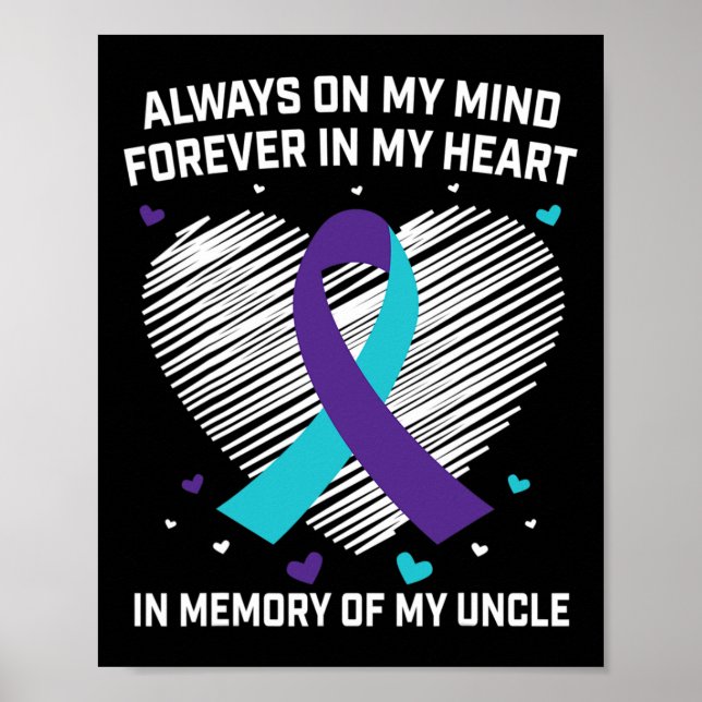 Heart In Memory Of My Uncle Suicide Awareness Prev Poster (Front)