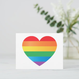 Heart in pride colours postcard
