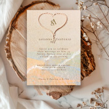 Heart in Sand Boho Chic Beach Destination Wedding