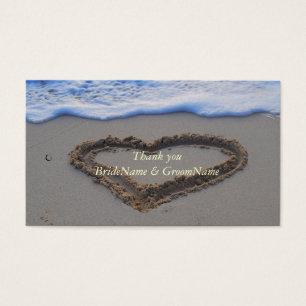 Heart in Sand Thank you Gift Tag