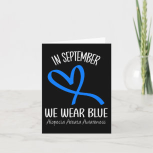 Heart In September We Wear Blue Alopecia Areata Aw Card