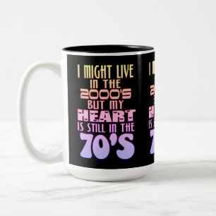 Heart In The 70's Two-Tone Coffee Mug