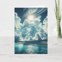 Heart in the Clouds above the Ocean Peir