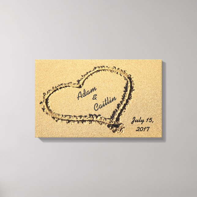 Heart in the Sand Canvas Art Print (Front)
