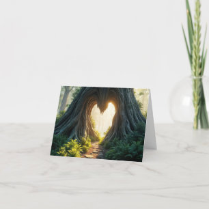 Heart In Tree Trunk Note Card