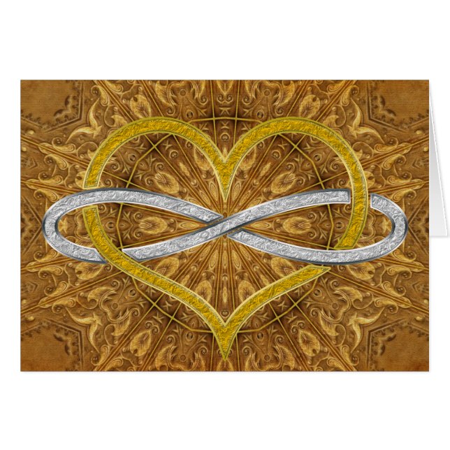 Heart Infinity Gold Silver (Front Horizontal)