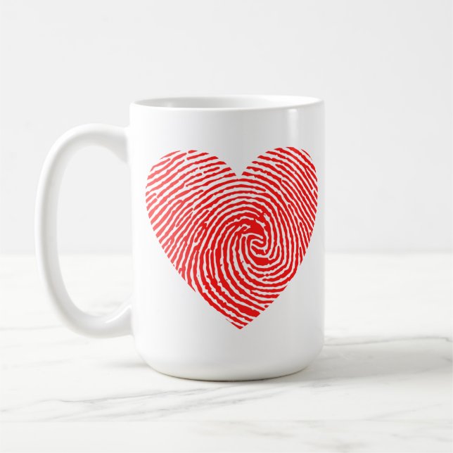 Heart ink  coffee mug (Left)