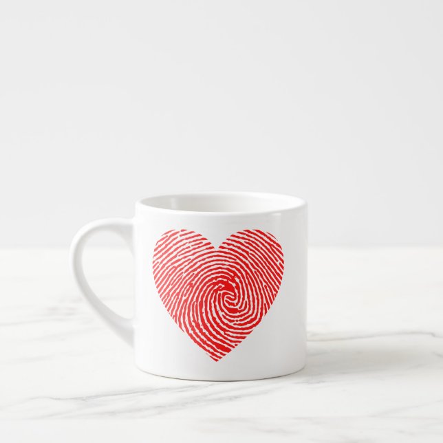 Heart ink  espresso cup (Left)