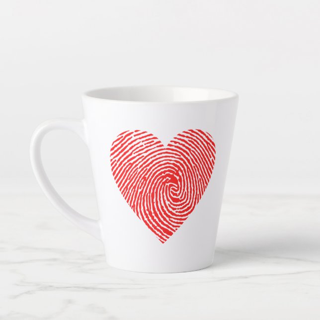 Heart ink latte mug (Left)