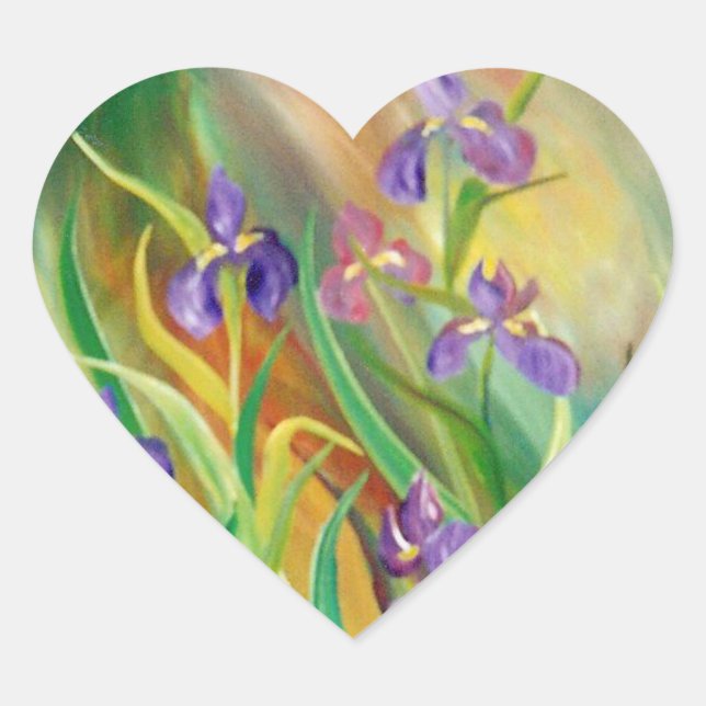 Heart Iris Sticker (Front)