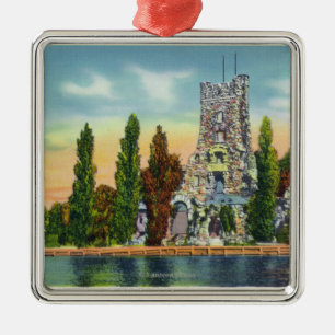 Heart Island View of Alster Tower Metal Tree Decoration