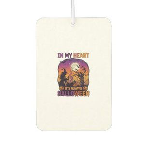 Heart Its Always Halloween Witch Cauldron Tree Moo Car Air Freshener