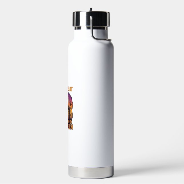 Heart Its Always Halloween Witch Cauldron Tree Moo Water Bottle (Left)