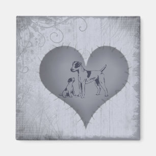 Heart Jack Russel Magnet