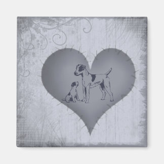 Heart Jack Russel Magnet