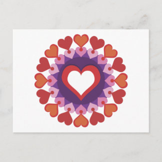 Heart Kaleidoscope Postcard
