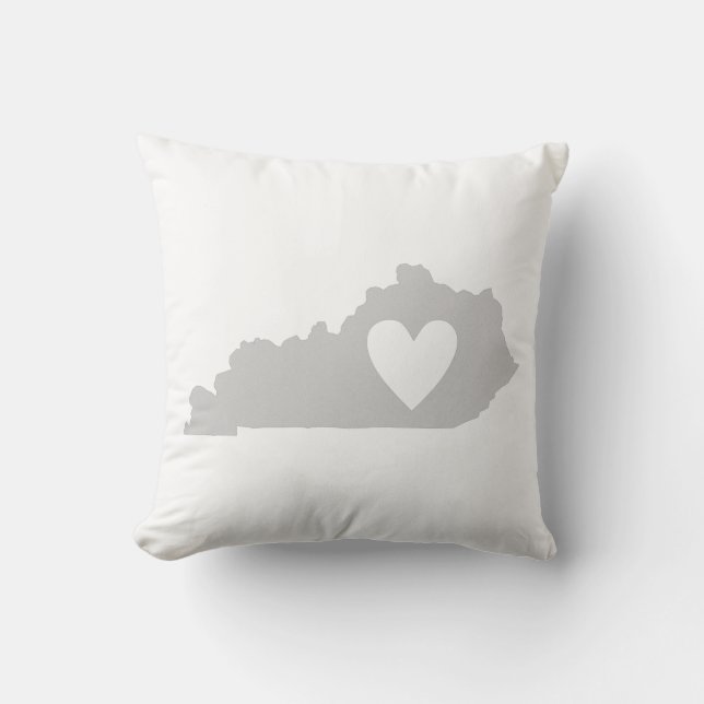 Heart Kentucky state silhouette Cushion (Front)