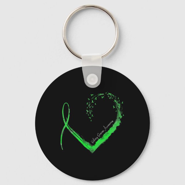 Heart Kidney Disease Awareness  Key Ring (Front)