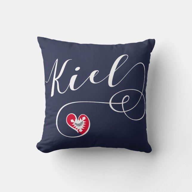 Heart Kiel Pillow, Germany Cushion (Front)